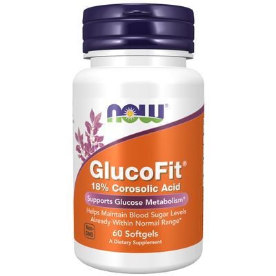 NOW Foods Supplements, GlucoFit with 18 Corosolic Acid, Supports Glucose Metabolism, 60 Softgels