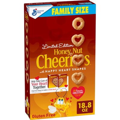 Cheerios Honey Nut, Breakfast Cereal with Oats, Gluten Free, 18.8 oz (Pack of 14)
