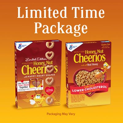 Cheerios Honey Nut, Breakfast Cereal with Oats, Gluten Free, 18.8 oz (Pack of 14)