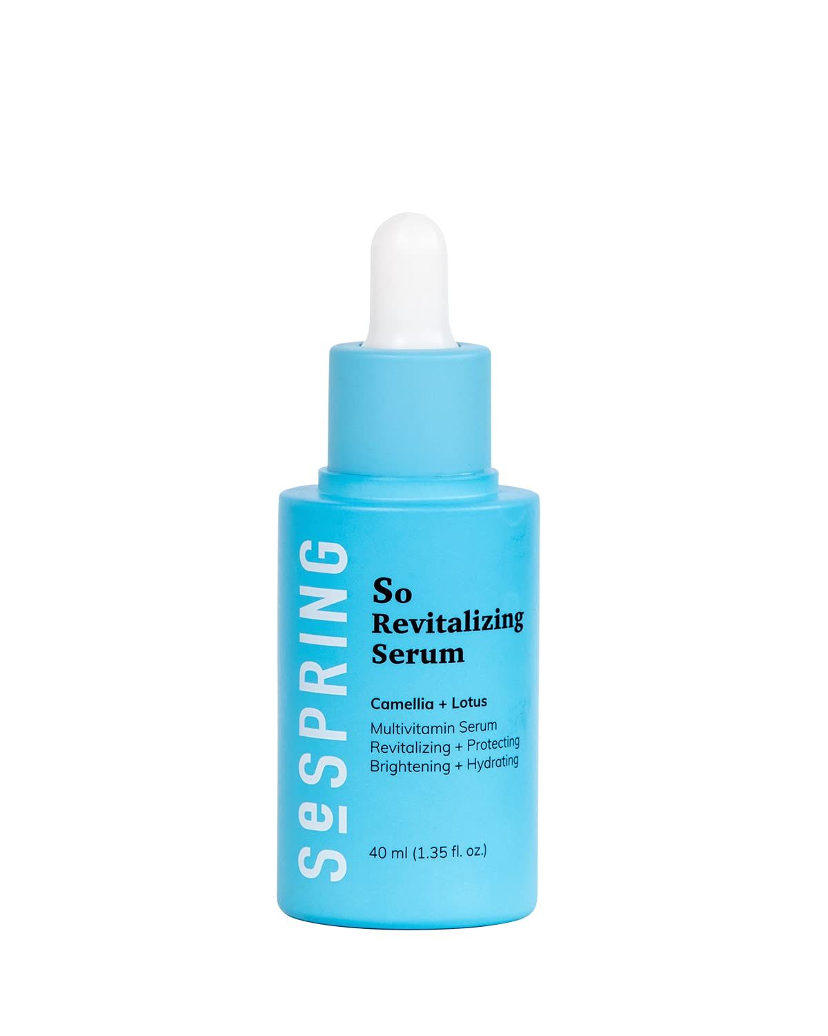 SESPRING So Revitalizing Multivitamin Face Serum Korean Skincare, For Skin Brightening and Hydrating, with Camella, Lotus, Vitamins B3, C, E, and Q10, No Paraben, Cruelty Free, 40 ml1.35 oz