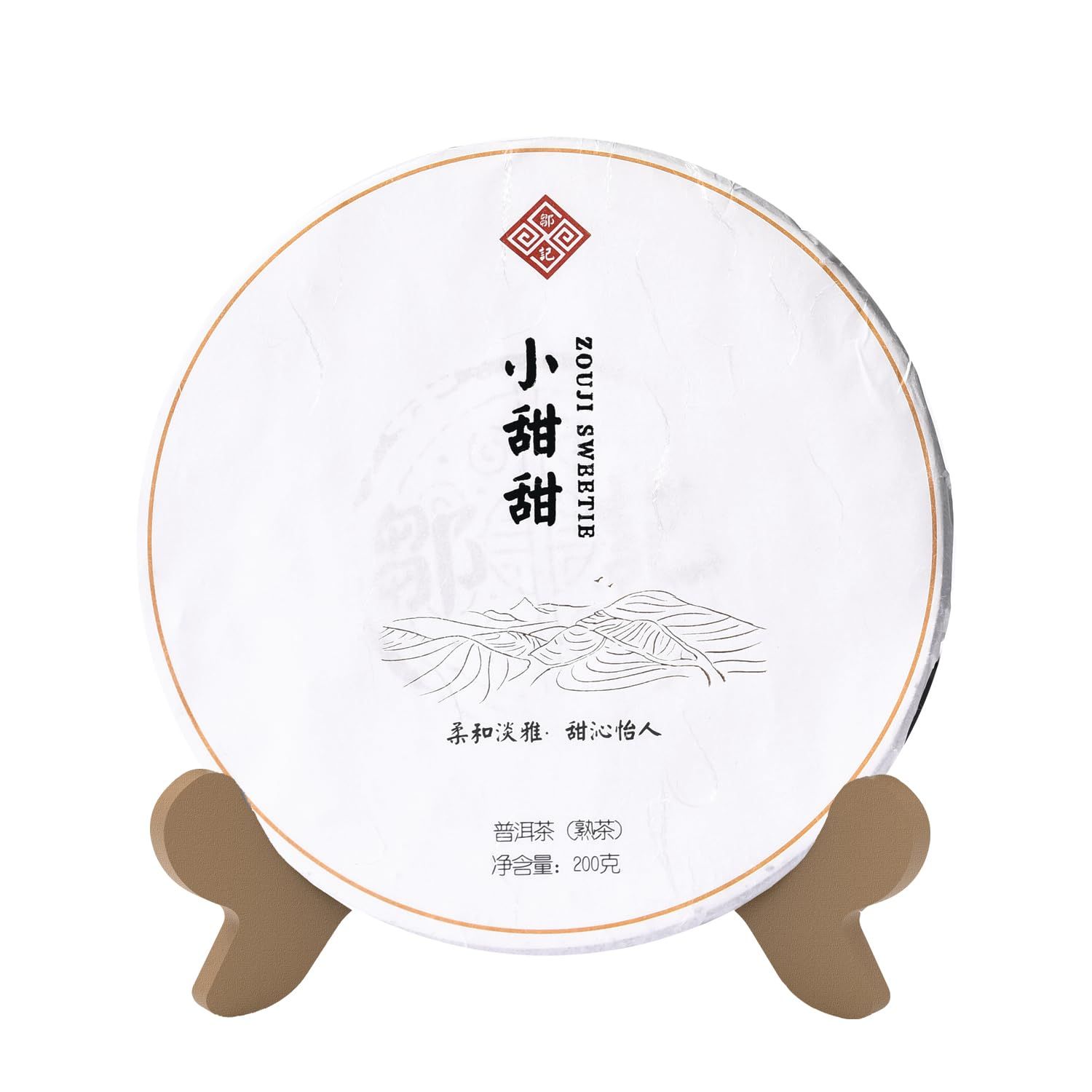 Yunnan Tuocha Zouji - Sweetie - Post-Fermented Tea Cake 200g - Easy to Break for Convenient Brewing - Looks Like Chocolate, Easy to Break Into Pieces - Pu-erh Tea for Quick Preparation