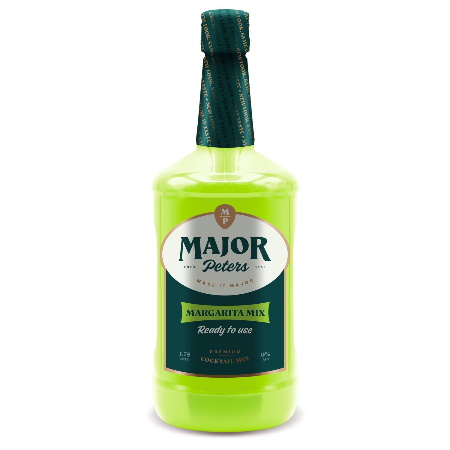 Major Peters&#39; Margarita Cocktail Mix, Only Add Spirits Garnishes for Ideal Drink, (59.2 Fl Ounce, Pack of 1)