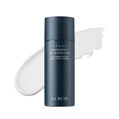 LA MUSE Homme Daily All-in-One Moisturizer for Men Reduces Fine Lines with Niacinamide Hydrating, Radiant Men&#39;s Facial Lotion Lightweight, Non-Greasy After-Shave Lotion for Oily, Sensitive Skin