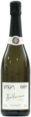 Vinum Italy Non Alcoholic Wine, Alcohol-Removed Italian Wine, De-alcoholized White Wine, 6g Sugar, 30 Calories (25 fl oz Bottle, Bollicine White)