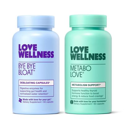 Love Wellness Bye Bye Bloat Metabolove Boost Reduce Bundle Metabolism Booster for Women Supplement Digestive Enzymes for Gas Bloating Relief Combat Cravings Boost Energy Supplement