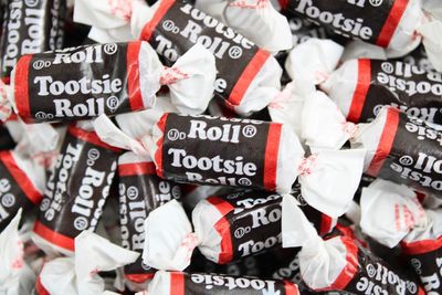 Chocolate Mini Tootsie Rolls - Bulk Tootsie Rolls Candy, Individually Wrapped Mini Bites Midgees, by Queen City Candy Cave (1 Pound)