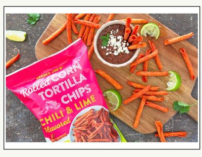 Trader Joe's Rolled Corn Tortilla Chips, Chili Lime Flavored, 9 oz