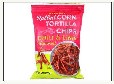 Trader Joe&#39;s Rolled Corn Tortilla Chips, Chili Lime Flavored, 9 oz