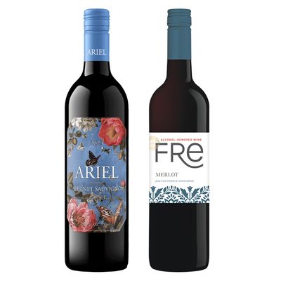 Non Alcoholic Wine 2 Pack Ariel Cabernet Sauvignon and Fre Merlot Business Hol-iday Gift Ideas Sampler Pack