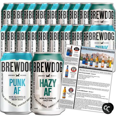 BrewDog 36 IPA Mixed Pack, Non-Alcoholic Pack Includes Hazy, Punk 12oz Cans