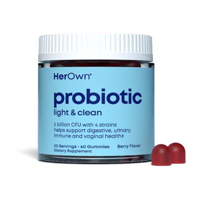 her own Probiotic Prebiotic Gummy, Supports Digestive Health, Promotes Healthy Gut, Supports Immune Health, 5 Billion CFUs, Gluten and Soy Free, Vegan, 60 Gummies, 30 Servings (Pack of 1)