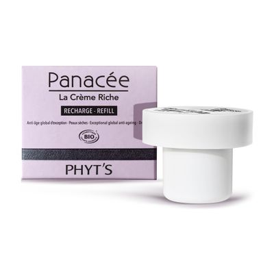 Phyts Panacea The Rich Cream - Refill Face Moisturizer for Mature Dry Skin - Anti-Ageing Face Cream with Vitamin E and Omega 6-1.69 oz
