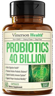 Probiotic 40 Billion CFU - Bifidus Probiotics (Probi ticos) and Daily Immune Balance Probiotics for Gut and Digestive Health - 4 Clinically-Studied Strains - Shelf Stable - Dairy Soy-Free - Non-GMO