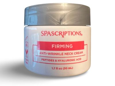 Spascriptions Firming Anti-Wrinkle Neck Cream - Peptides Hyaluronic Acid (Smooth - Tighten - Hydrate) 1.7fl oz, 50ml