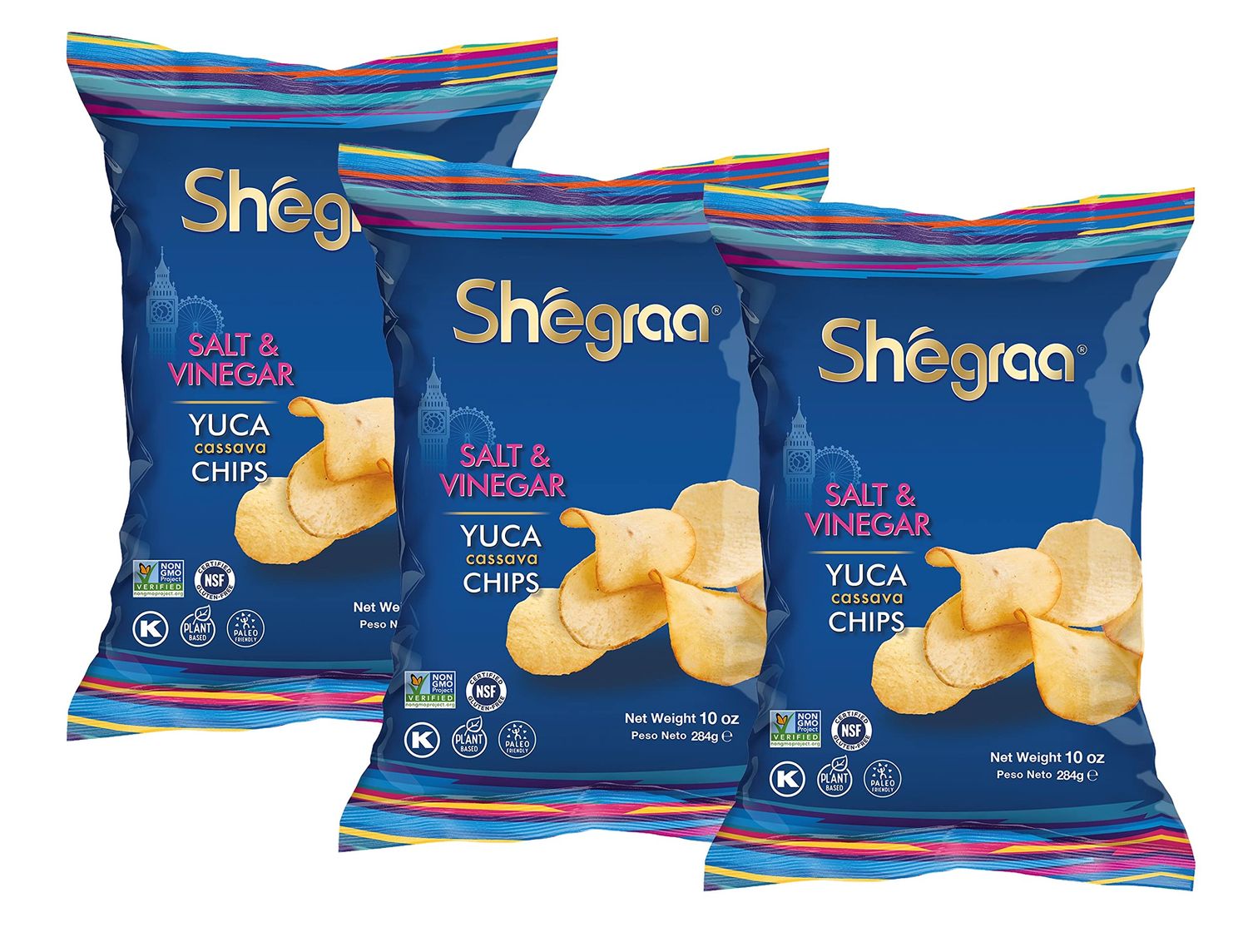 SHEGRAA CassavaYuca Salt Vinegar, 10oz (Pack of 3) - Gluten Free, Paleo, Non-GMO, Kosher