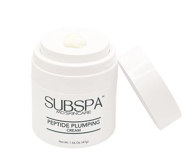 SubSpa Peptide Plumping Cream - Doctor-Developed Anti-Aging Moisturizer with Peptides, Hyaluronic Acid Resveratrol - Hydrates, Firms Smooths Fine Lines - 1.66 oz