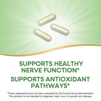 Nature's Way Alpha Lipoic Acid, Supports Healthy Nerve Function, 600 mg per serving, 60 Capsules