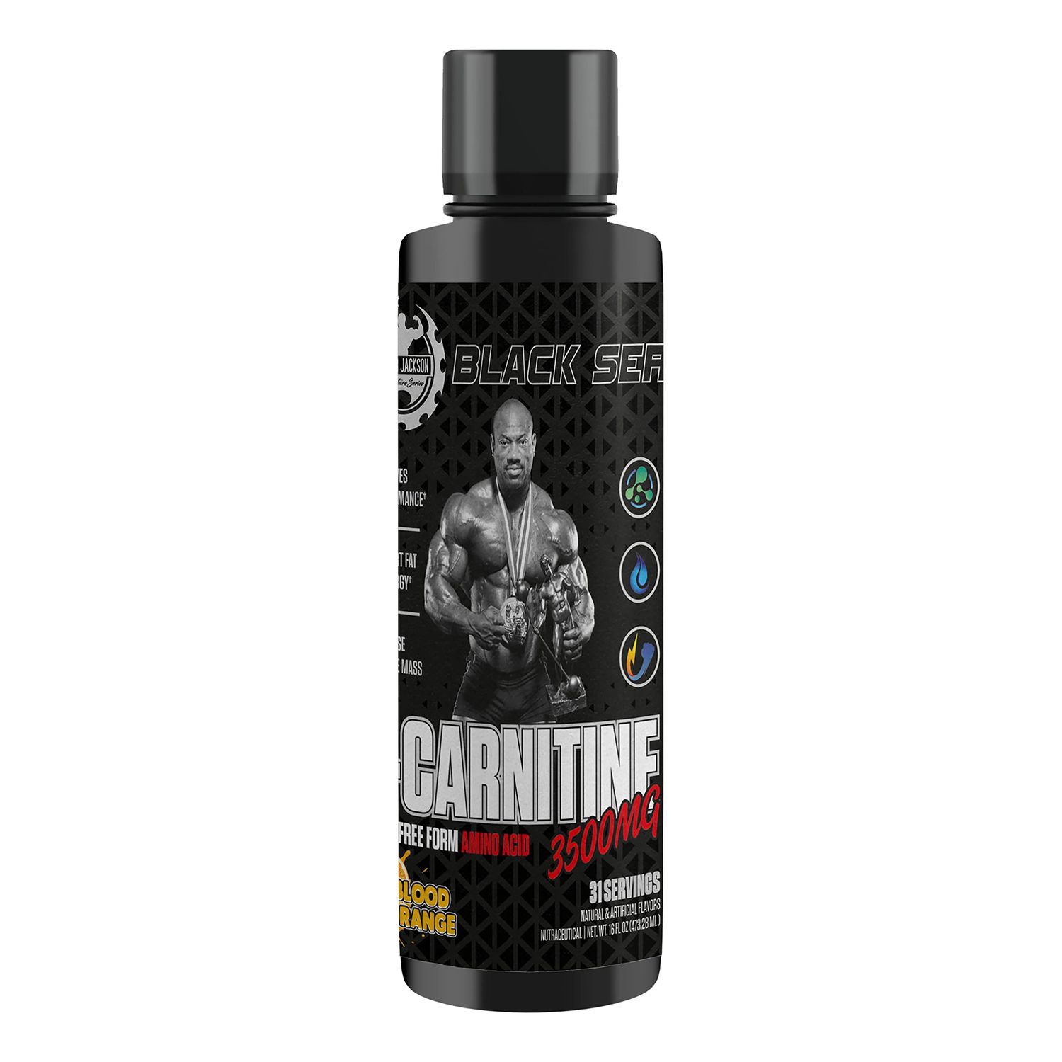 DEXTER JACKSON Black Series L-Carnitine 3500 Mg 473.28 Ml (31 Serving, Blood Orange)