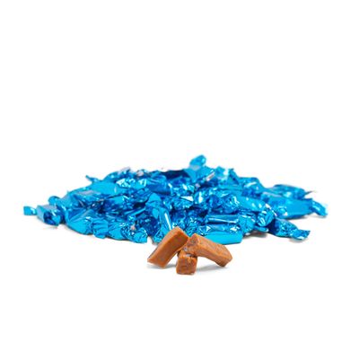 Candy Envy - Blue Wrappers Individually Wrapped - Toffee Milk Caramels - 2 Pound Bag - Approx. 190 Pieces