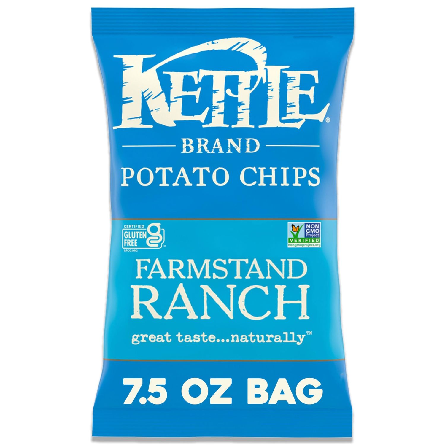 Kettle Brand Potato Chips Farmstand Ranch Kettle Chips, 7.5 Oz