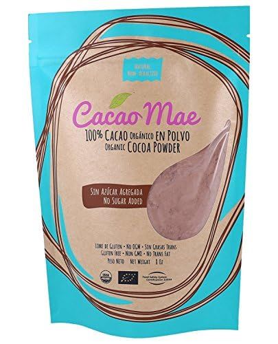 Organic Cacao Powder 8 Oz - 100 Unsweetened Cocoa for Baking and Drinking - Non Alkalized, Sugar Free, Natural Chocolate Powder