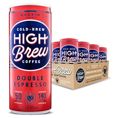 HIGH Brew Coffee Cold Brew Coffee Protein, Double Expresso, 8 Oz Can, 12pack