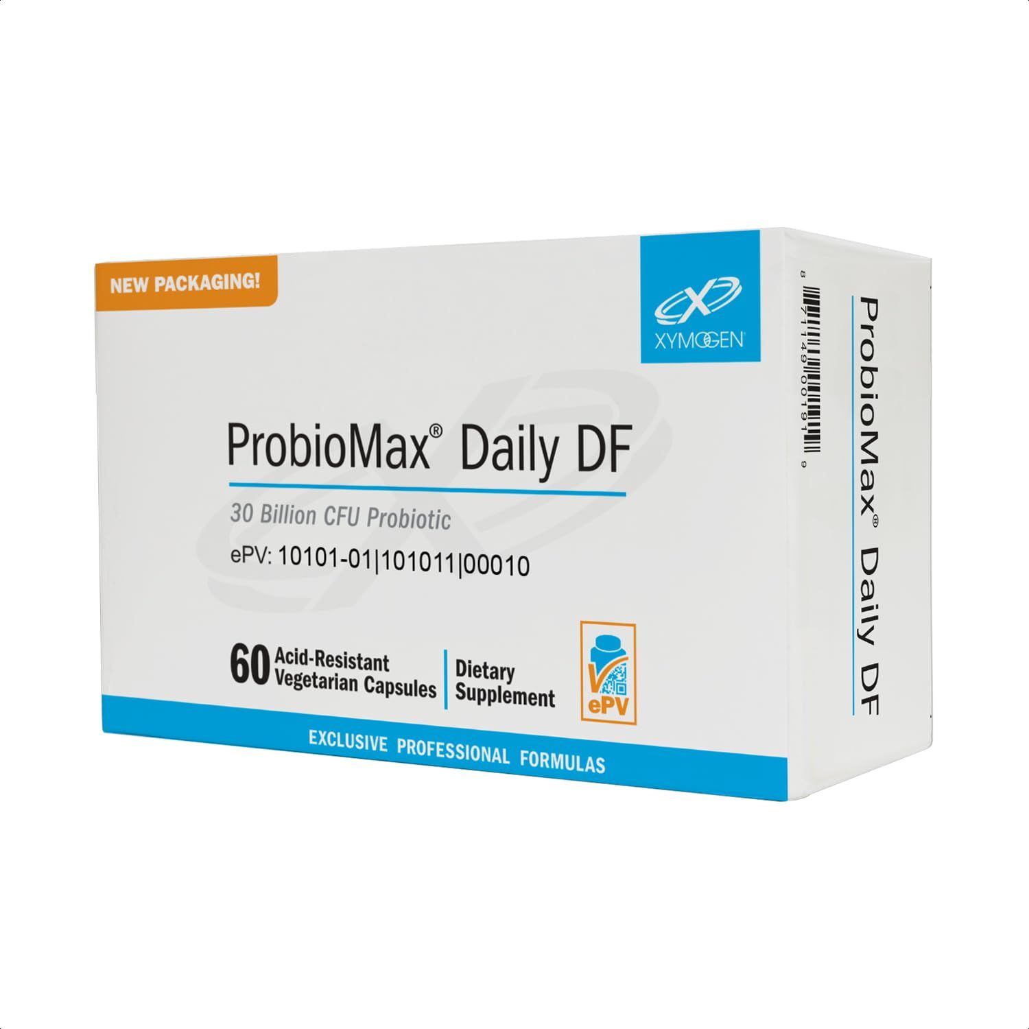 XYMOGEN ProbioMax Daily 30B - Vegetarian, Dairy Gluten Free Probiotics for Digestive Health - Women&#39;s Men&#39;s Probiotic Nutritional Supplements - Formerly ProbioMax Daily DF (60 Capsules)