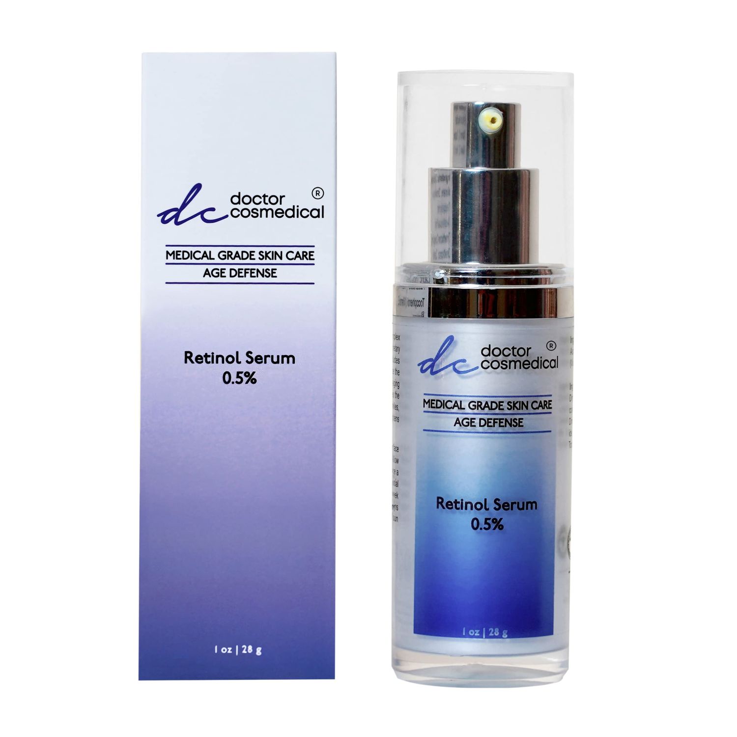 Doctor Cosmedical Retinol Serum 0.5 Perfect Anti-Aging Cure Anti-Aging 0.5 Retinol Skin Repair Face Cream Non Greasy Professional Grade Formula 1Oz 28g