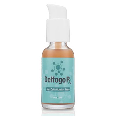 Delfogo Stem Cell Vitamin C Serum wHyaluronic Acid, Pure Orange Oil, Chamomile Extract - Anti-Aging, Enhanced Face Firming, Anti-Wrinkle, Skin Hydration - Daily Skincare for Men Women (1 Pack)