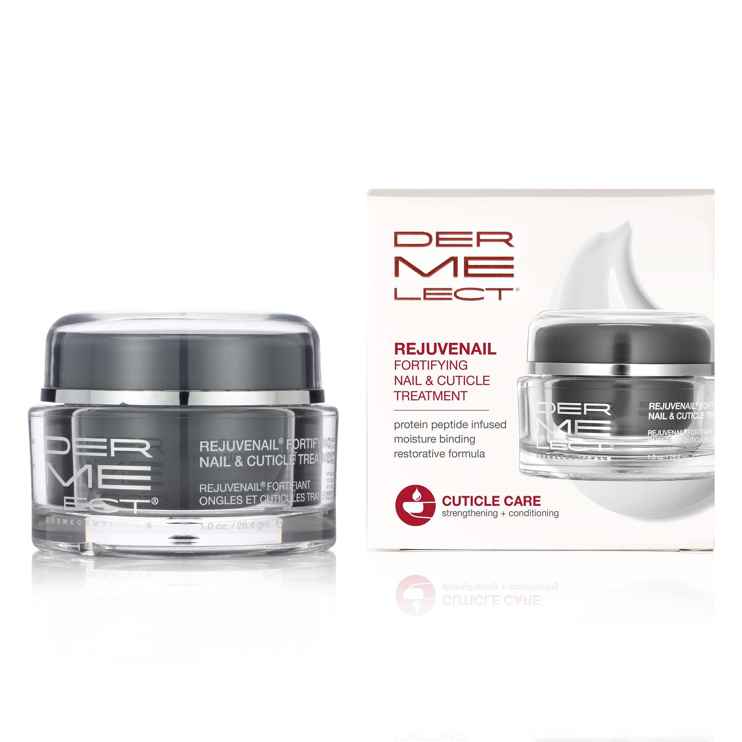 Dermelect Rejuvenail Fortifying Nail Cuticle Treatment- Cream for Dry Damaged Cuticles with Peptides Hyaluronic Acid Shea Butter, Moisturizes, Soothes, Strengthens Repairs Cuticles Nails
