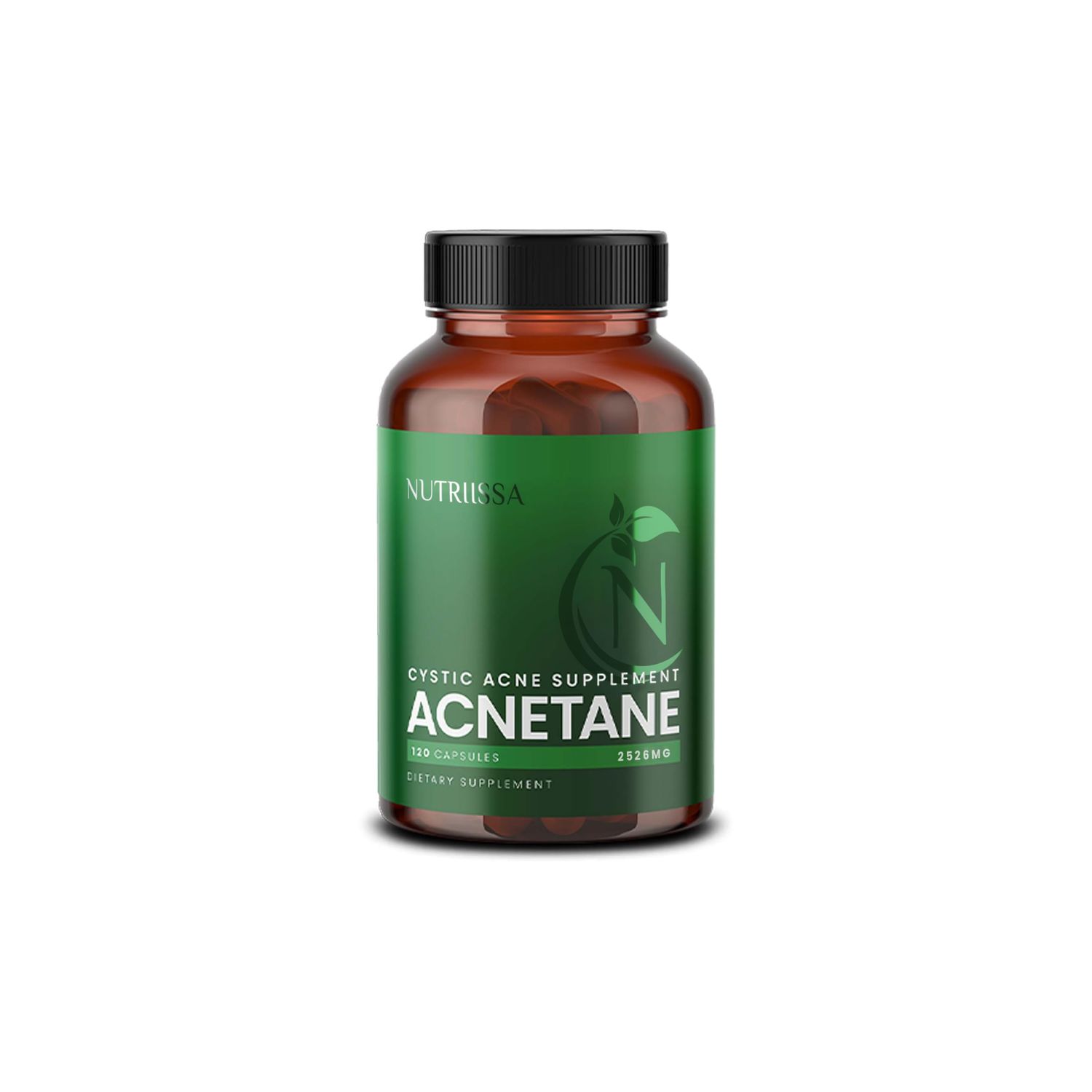 Nutriissa ACNEtane - Hormonal Cystic Acne Control with Pantothenic Acid L-Carnitine - EPEB Certified for Purity Potency - 120 Vegan Capsules
