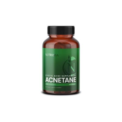 Nutriissa ACNEtane - Hormonal Cystic Acne Control with Pantothenic Acid L-Carnitine - EPEB Certified for Purity Potency - 120 Vegan Capsules