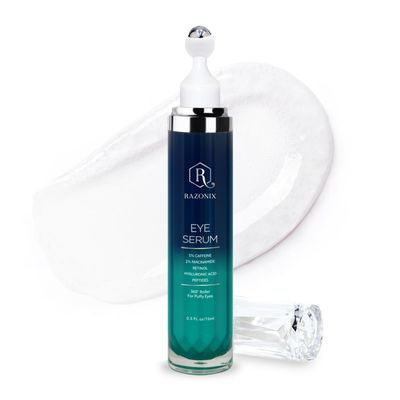 Eye Bags Treatment for Men: Men s Under Eye Cream and Roller for Puffiness and Dark Circles - 5 Caffeine Depuffer