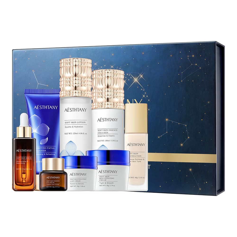 O&#39;KADY Skin Care Set Rejuvenating Beauty Luxury 8-Piece Set Skin Care SetSkincare Gifts For Teenage Girls,Facial kit,Pamper Sets For Women Gifts,Skin Care Sets for Valentine&#39;s Day