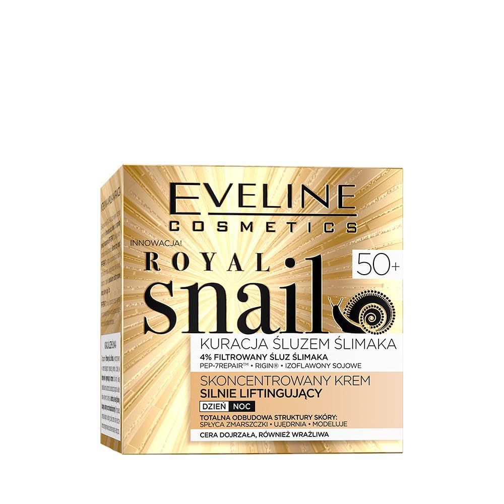 Eveline Cosmetics Royal Snail Mucin Concentrated Lifting Cream 50 RIGIN Peptides Skin Regeneration