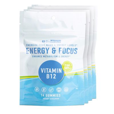 BioMiracle Energy Focus Gummies 14ct (4 Pack) Month Supply