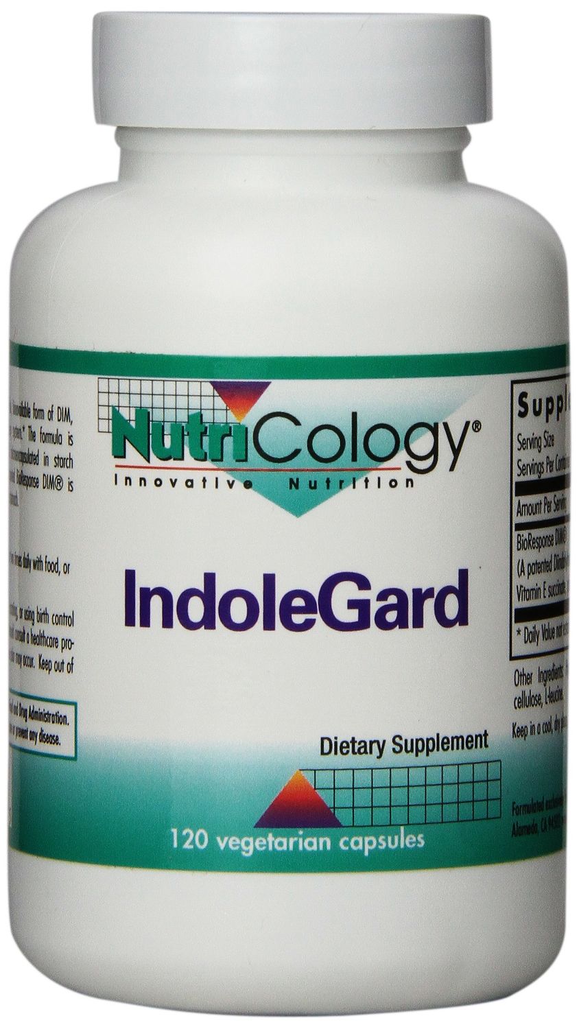 Nutricology IndoleGard Supplement - Supports Healthy Hormone Balance for Women, Promotes Healthy Estrogen Metabolism, PMS Support, Vegetarian Capsules - 120 Count