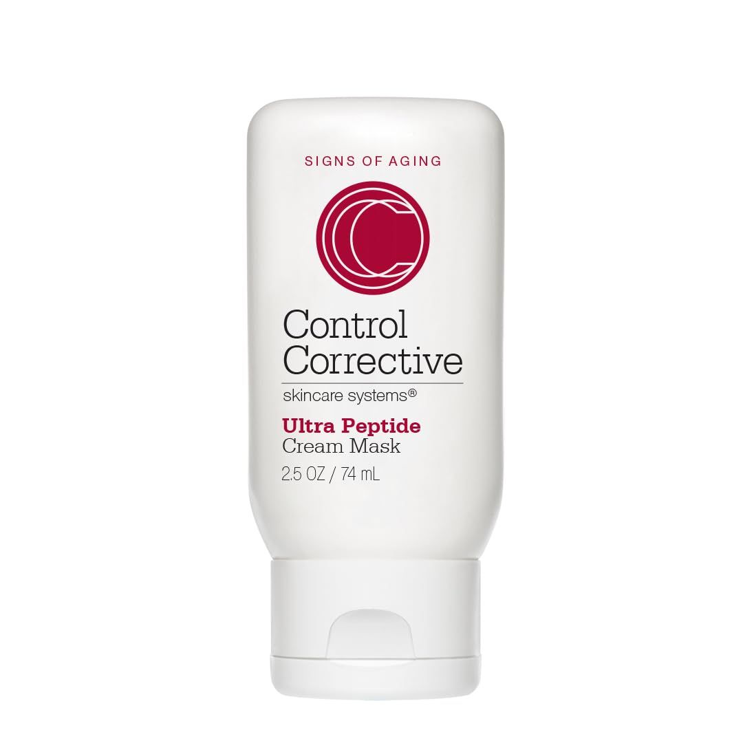 CONTROL CORRECTIVE Ultra Peptide Cream Mask, 2.5 Oz - Advanced Peptide, Retinol Lactic Acid Anti Aging Mask, Revitalize Collagen Elastin Production To Smooth Skin, Restores Plumpness Hydration
