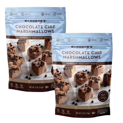 Hammond&#39;s Candies Gourmet Chocolate Chip Marshmallows 2 Bags, Great for Snacking Hot Chocolate, S mores and Homemade Brownies Small Batches Handcrafted in the USA