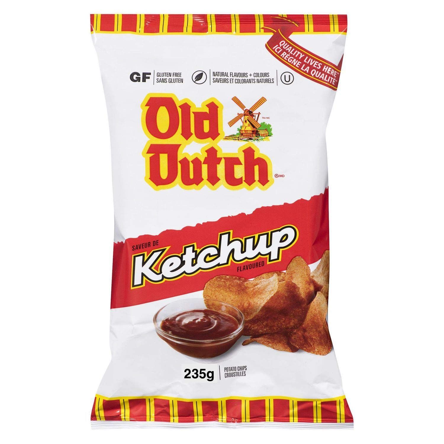 Old Dutch Ketchup Flavoured Potato Chips 235g Imported from Canada