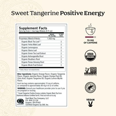 Yogi Tea Energy Variety (3 Pack) Organic Sampler - Easter Basket Tea Gift Sampler - Includes Bright Peach Positive Energy, Sweet Tangerine Positive Energy Vanilla Spice Perfect Energy
