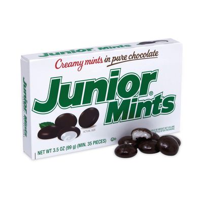 Junior Mints Mint Dark Chocolate Pieces, 4 Oz, 12Box (209-00093)