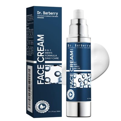 Dr.Barberry 6-in-1 Face Cream for Men, Target Wrinkles, Dark Spots Eye Bags, Anti-Aging Face Moisturizer (1.7 Fl Oz (Pack of 1))