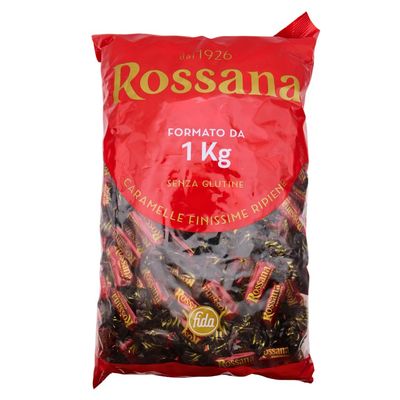 Fida Rossana Chocolate Hard Filled Candy, Chocolate, 1 Kilogram, 2.2 Pounds, Pack of 1, Imported Italian Candy, Packed in a Blue Desert Market Bag