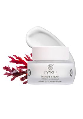 Noku Marine Cream Award Winning Vegan Cruelty-Free - Red Algae Extract with Vegan Collagen, Vitamin C Argireline Peptides for Hyperpigmentation, Anti-Aging, and Hydration.