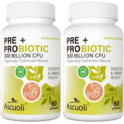 Probiotics for Women Men - 300 Billion CFU, 22 Strains 15 Organic Herbs Prebiotics Blend, Daily Probiotic for Digestive Health, Immune, Gut, Bloating - 120 Vegetarian Capsule (120-Days Supply)
