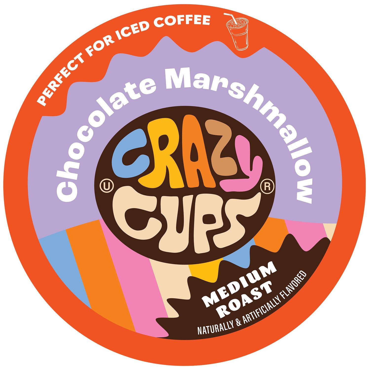 Crazy Cups Flavored Coffee for Keurig K-Cup Machines, Chocolate Marshmallows, Hot or Iced Coffee, 22 Single Serve, Recyclable Pods(Pack of 1)