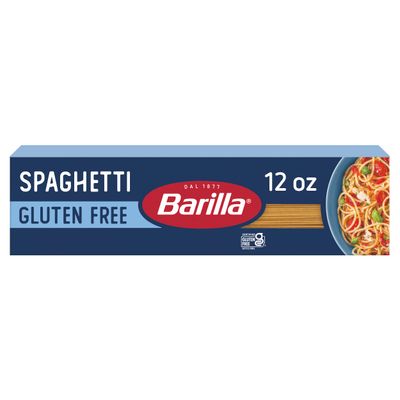 BARILLA Gluten Free Spaghetti, 12 Ounce - Non-GMO Gluten Free Pasta Made with Blend of Corn Rice - Vegan Pasta
