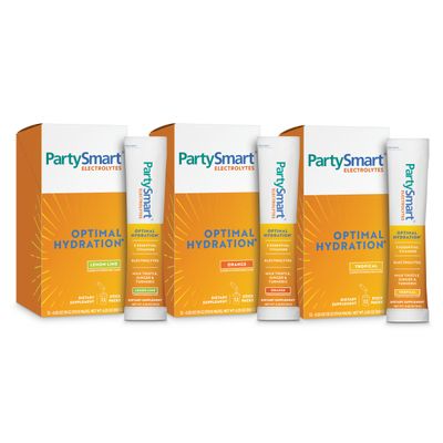 Himalaya PartySmart Electrolytes, Supports Optimal Hydration, with Vitamins C, B12, B6 Niacin, 3 Key Electrolytes, and Milk Thistle (Variety)
