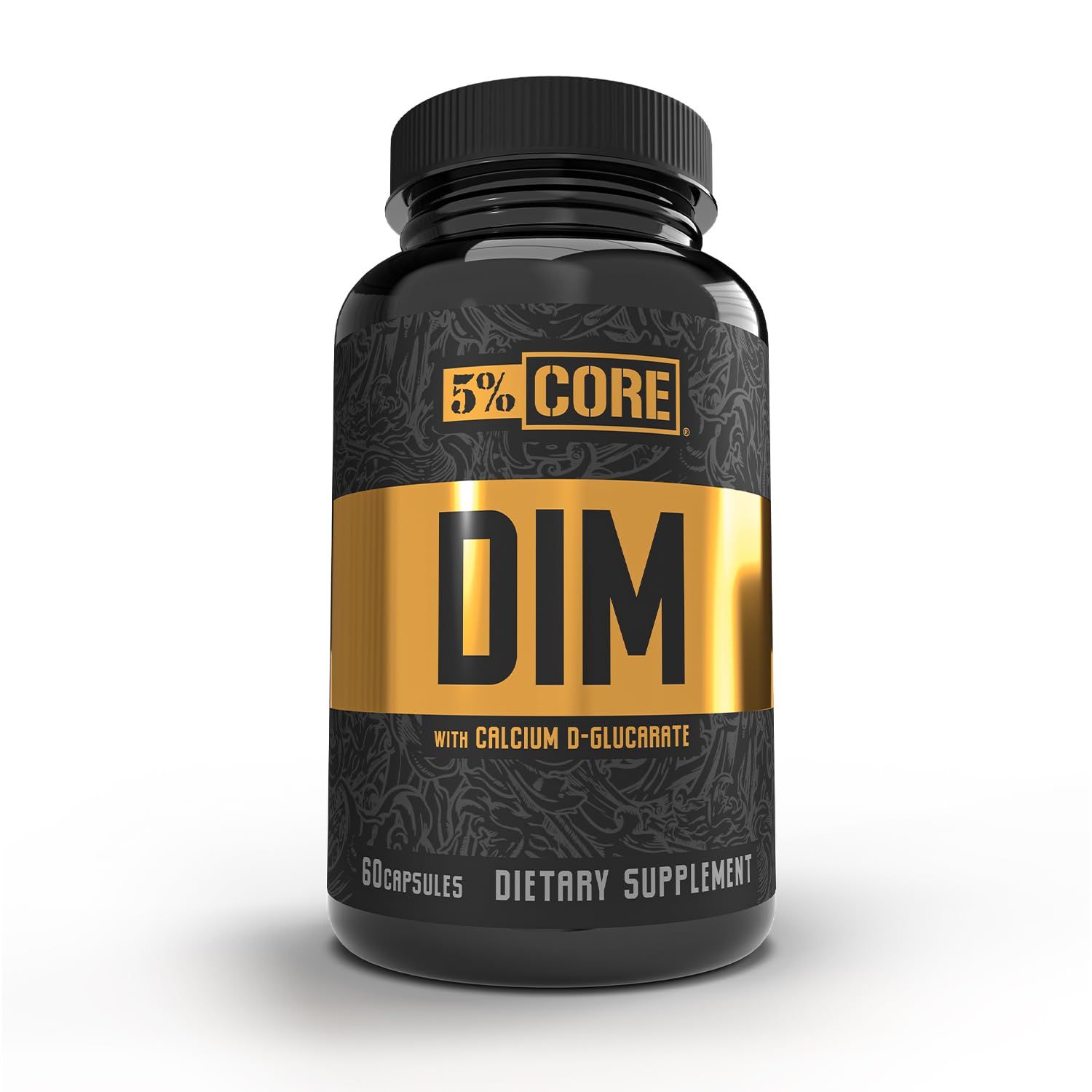5 Nutrition Core DIM Supplement Estrogen Support for Men Women Natural Diindolylmethane wCalcium D-Glucarate, Organic Broccoli Powder Bioperine (30 Servings 60 VegCaps)